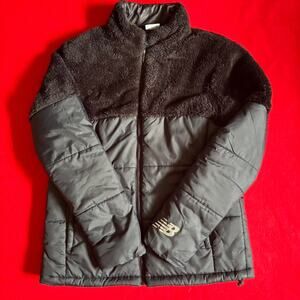 Grey new balance puffer jacket